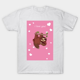 I Love You - Hanging Tree Sloth T-Shirt